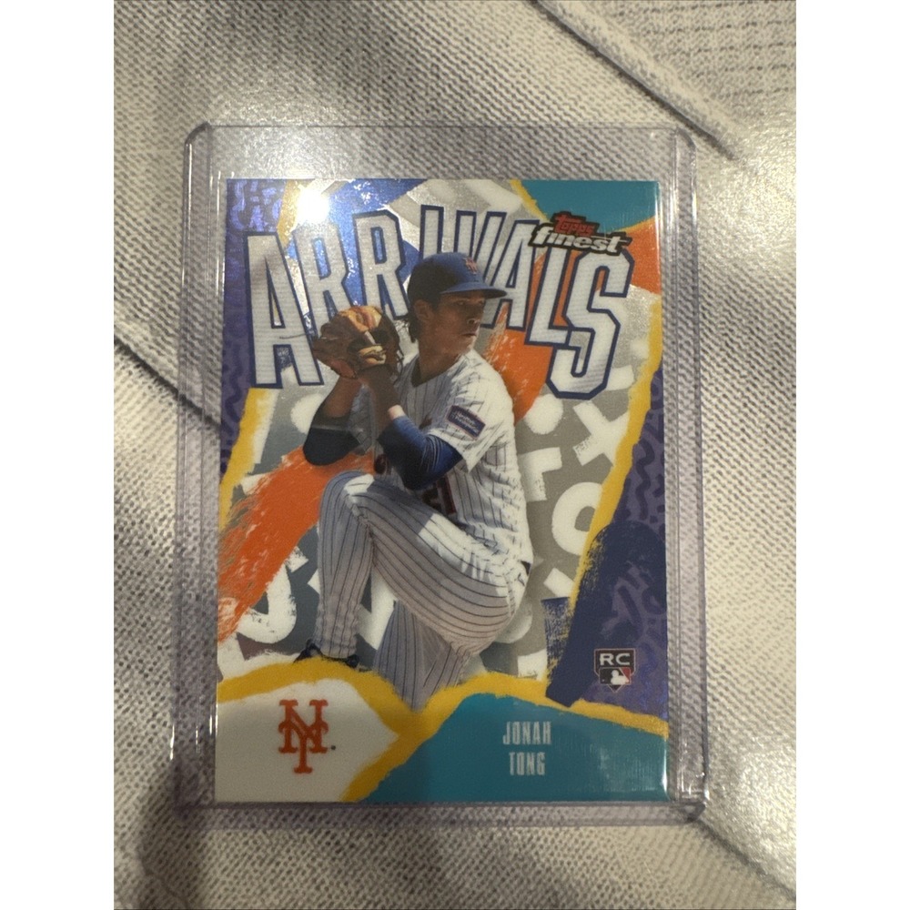 2026 Topps Finest Arrivals Jonah Tong RC #A-19 New York Mets Rookie Insert